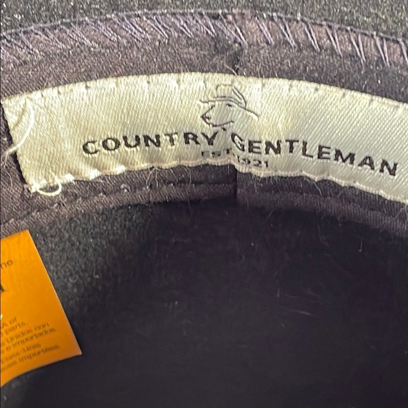 Country Gentleman Hamilton Wool Felt Fedora Hat Black with brown band Medium - Picture 7 of 9